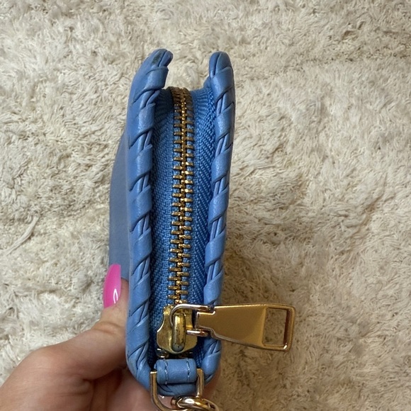 Tory Burch Vibrant Blue Marion Smartphone Leather Wristlet